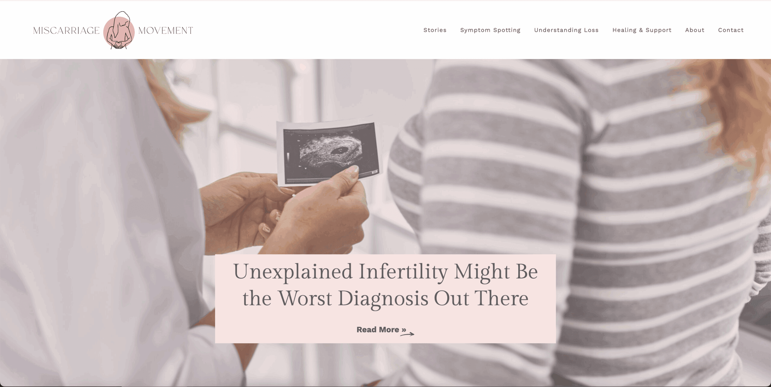 Miscarriage Movement community platform website design